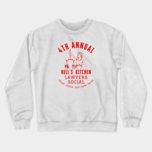 Hell's Kitchen Lawyers Social (red text) Crewneck Sweatshirt